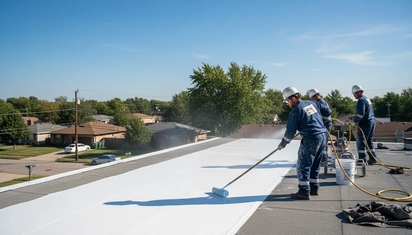 Commercial roof coating in Doss, TX near me